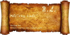 Márky Leó névjegykártya